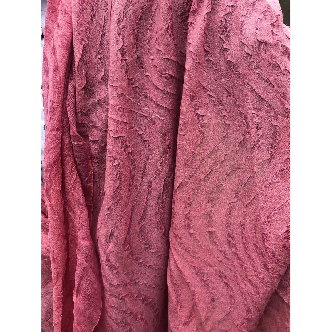 Scarves Australia Apparel & Accessories Pink Scarf - Rose Pink Shawl - Textured - Wave