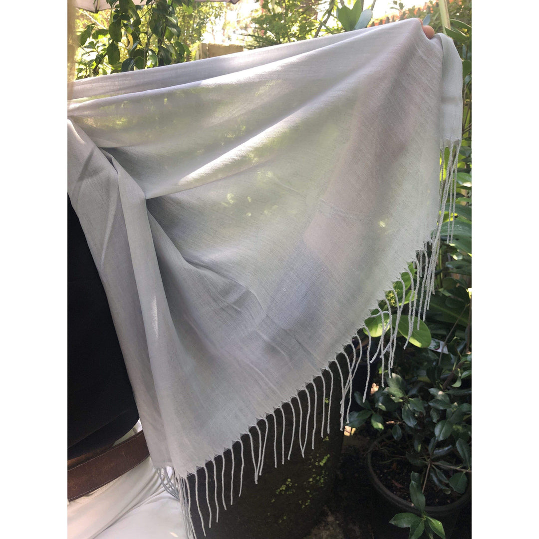 Scarves Australia Apparel & Accessories Silver Grey Summer Pashmina Shawl