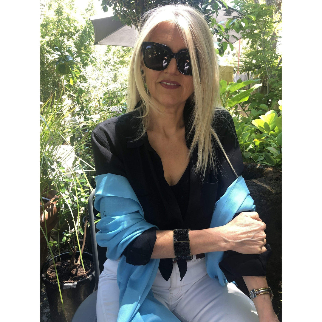 Scarves Australia Apparel & Accessories Sky Blue Pashmina Shawl Summer