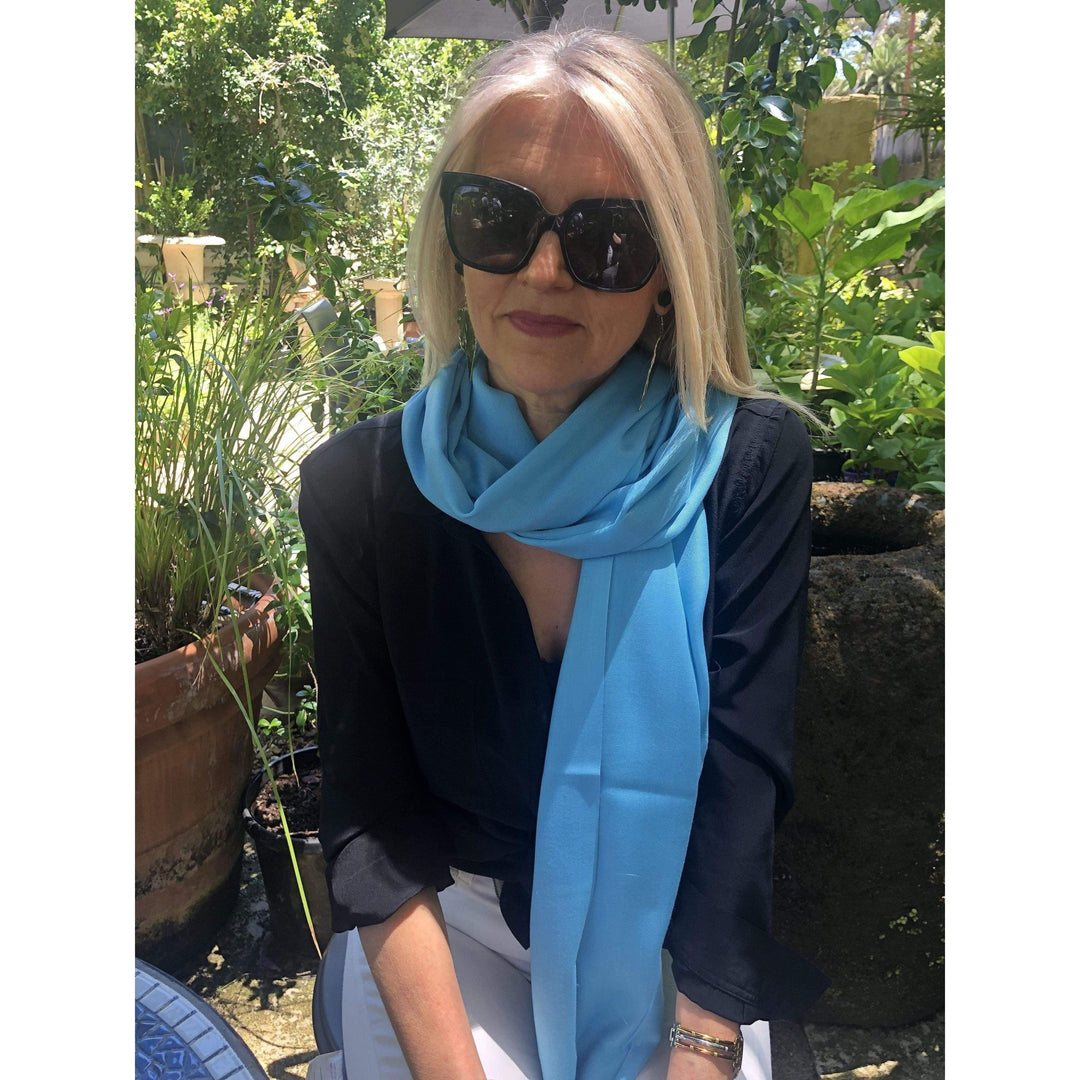 Scarves Australia Apparel & Accessories Sky Blue Pashmina Shawl Summer
