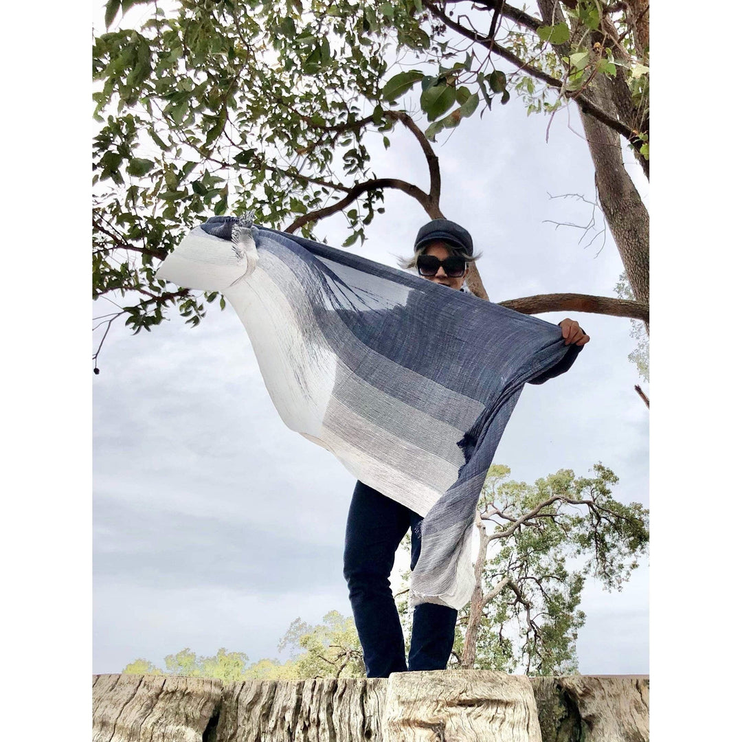 Scarves Australia Blue Denim Cotton Scarf