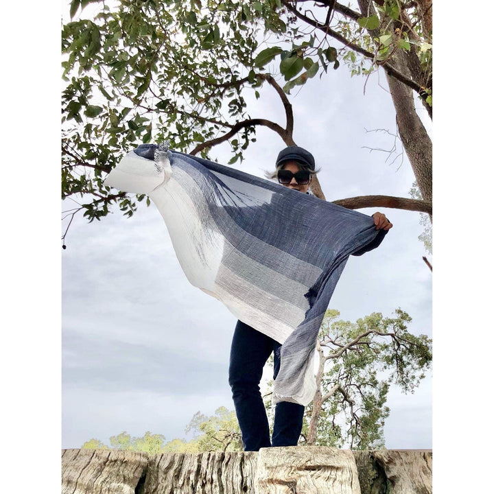 Scarves Australia Blue Denim Cotton Scarf