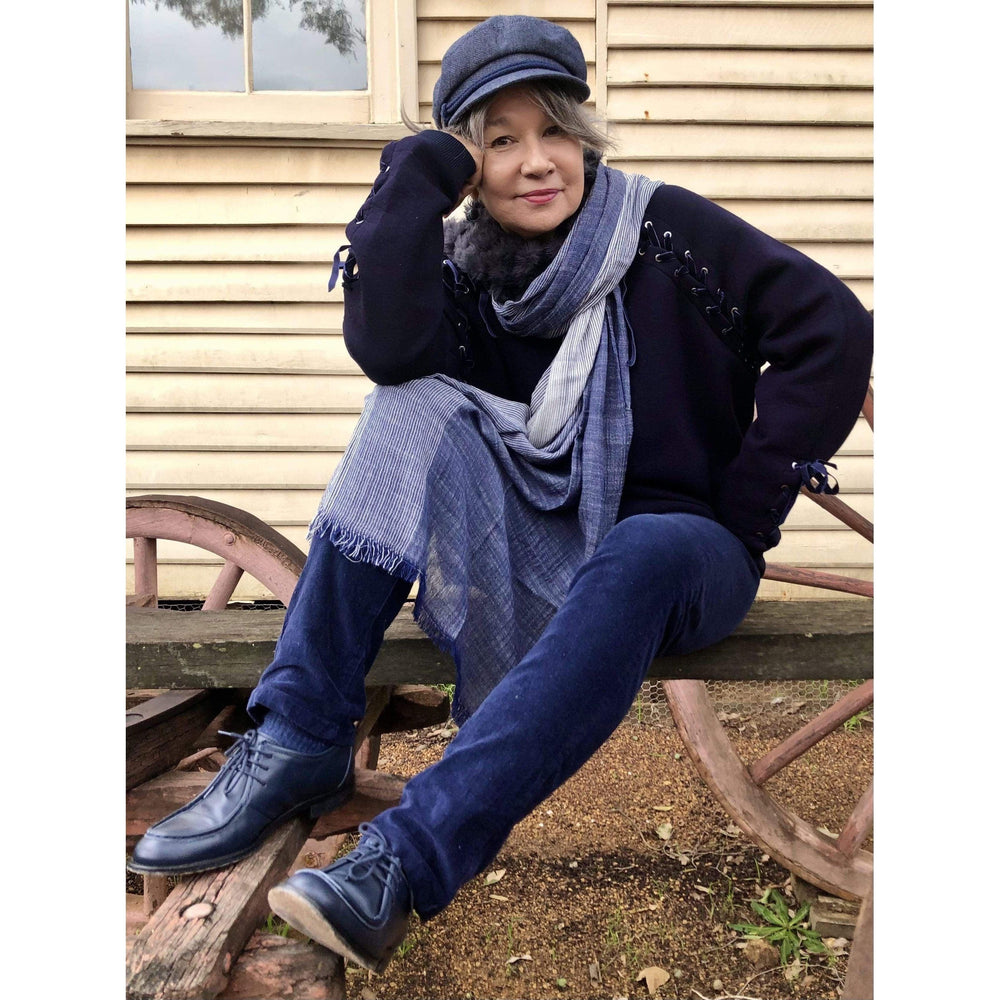 Scarves Australia Blue Denim Cotton Scarf