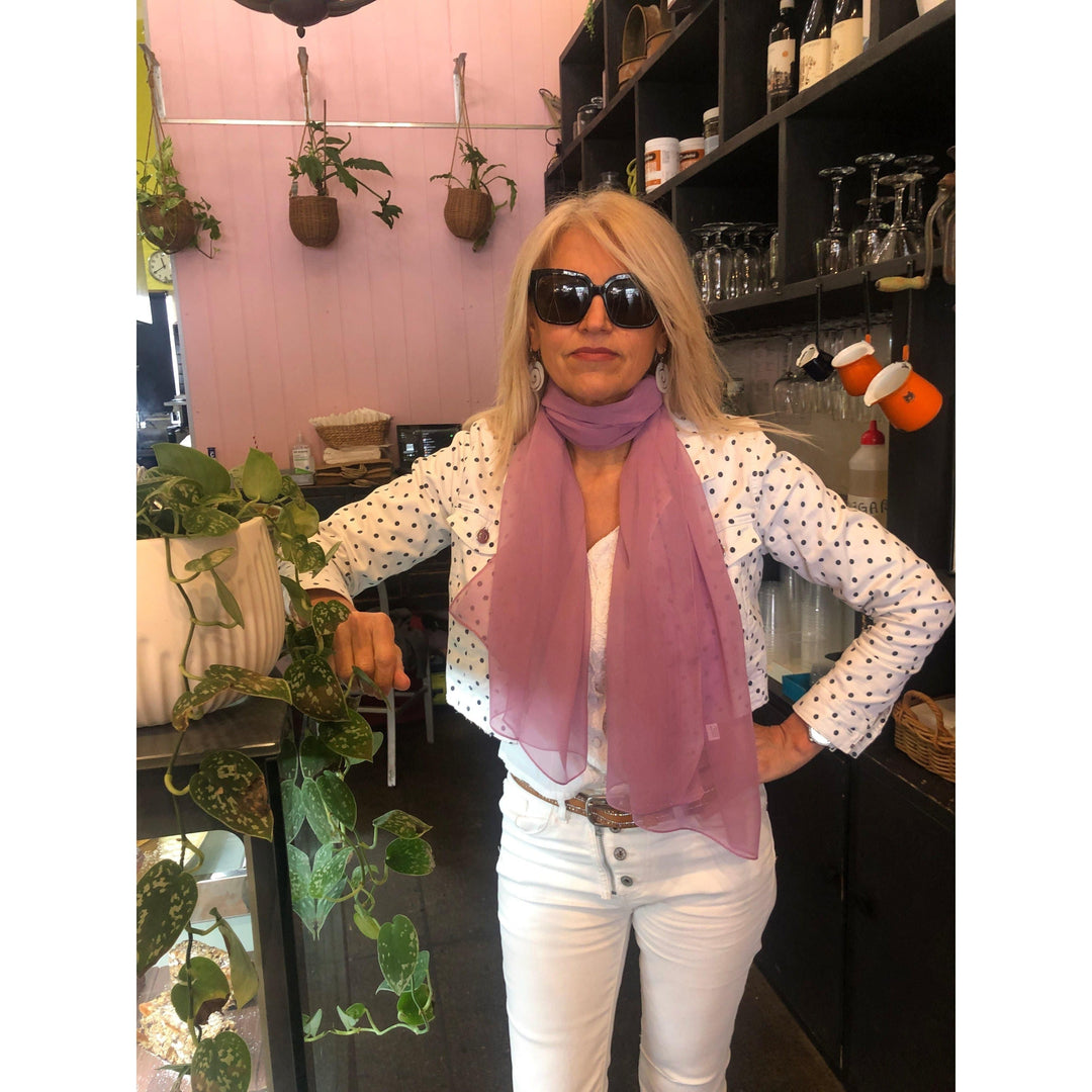 Scarves Australia Chiffon Scarf - Lilac Mauve