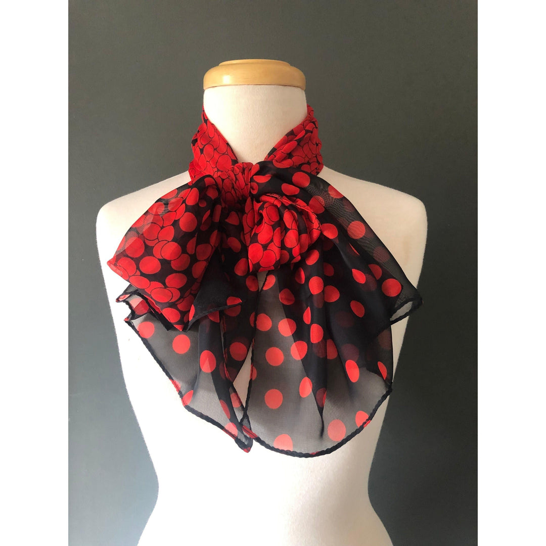 Scarves Australia Fashion Scarf Red Dot Scarf On Black