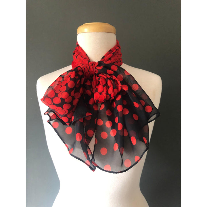 Scarves Australia Fashion Scarf Red Dot Scarf On Black