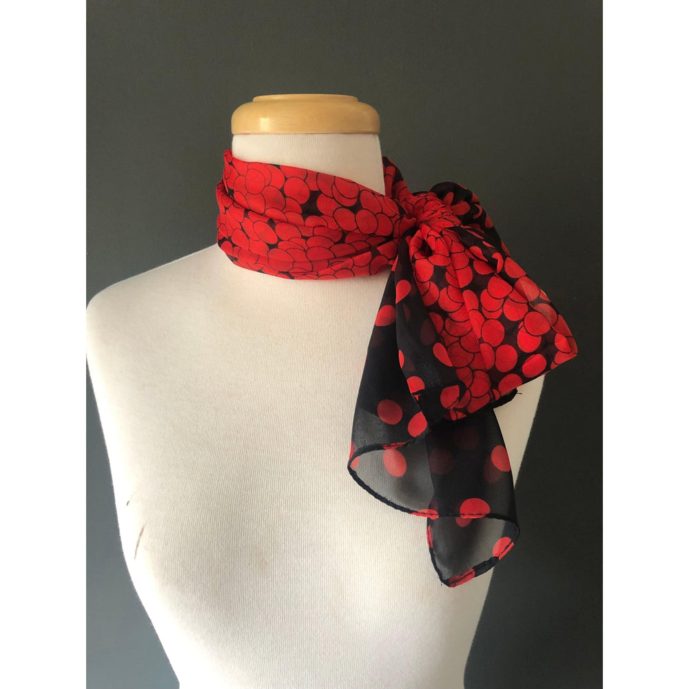 Scarves Australia Fashion Scarf Red Dot Scarf On Black