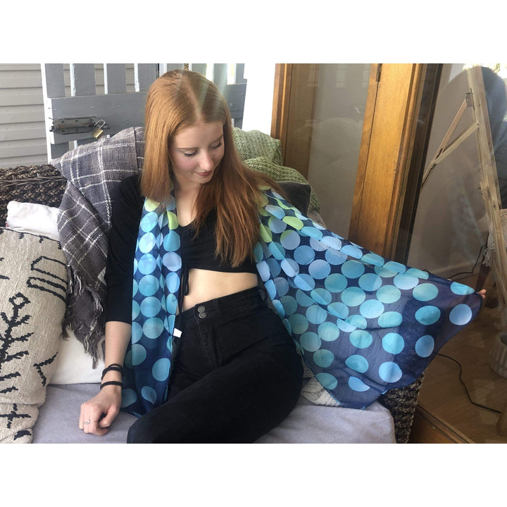 Scarves Australia Fashion Scarves Dot Scarf -Turquoise Green Summer Scarf