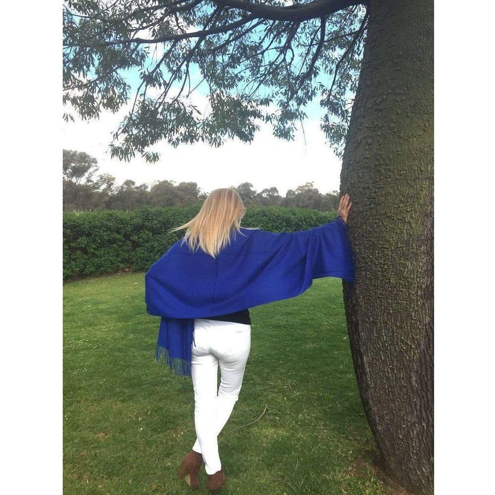Scarves Australia Fashion Scarves Pashmina Cashmere Royal Navy Electric Blue