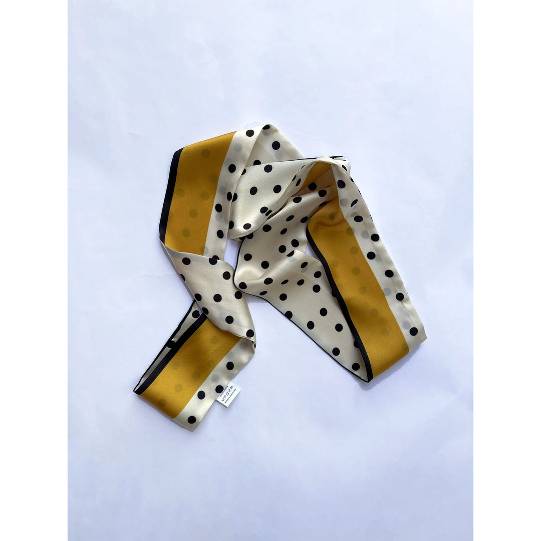 Scarves Australia Fashion Scarves Skinny Scarf - Dot Scarf -Neck Scarf - Mustard Stripe