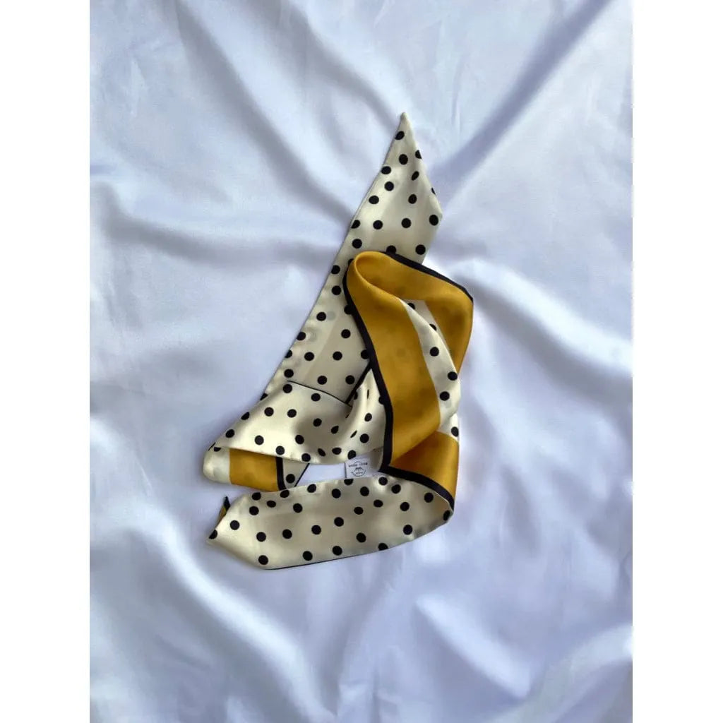 Scarves Australia Fashion Scarves Skinny Scarf - Dot Scarf -Neck Scarf - Mustard Stripe