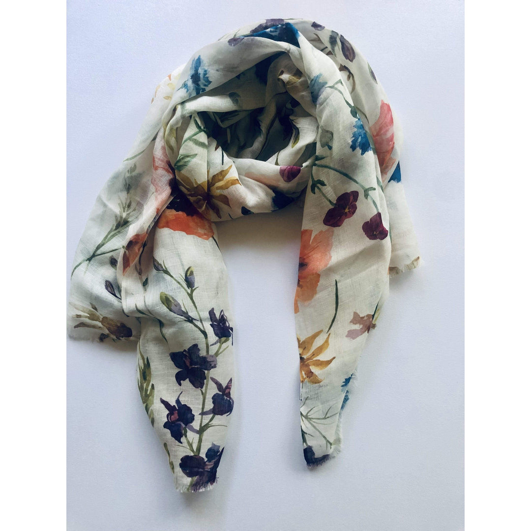 Scarves Australia Floral Delight -Scarf  Linen Cotton