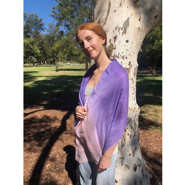 Scarves Australia Linen Scarf Linen Cotton Scarf Pink Purple Ombre