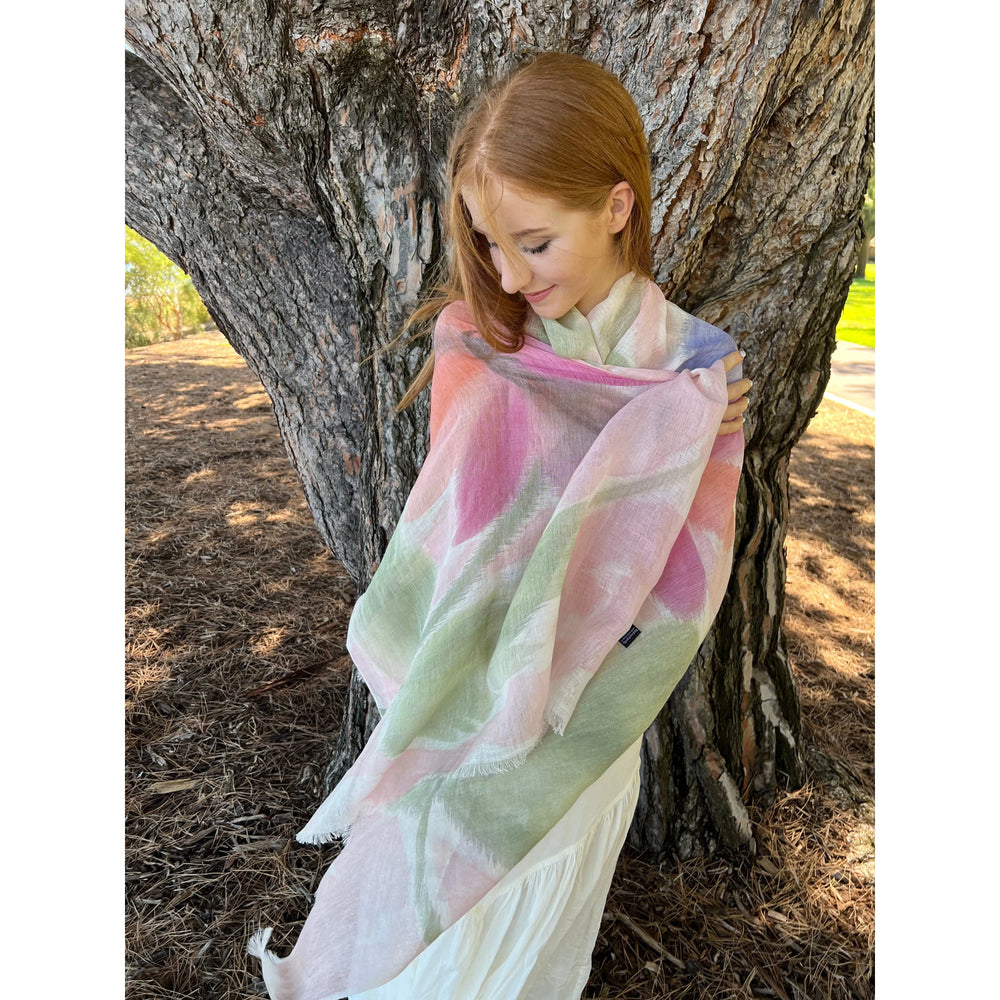 Scarves Australia Linen Scarves ⭐️ Linen Scarf Pastel Multicoloured