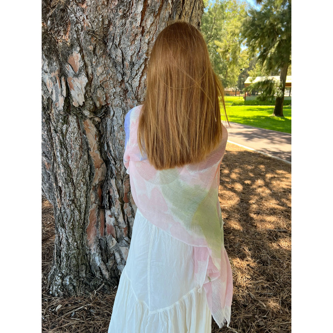 Scarves Australia Linen Scarves ⭐️ Linen Scarf Pastel Multicoloured