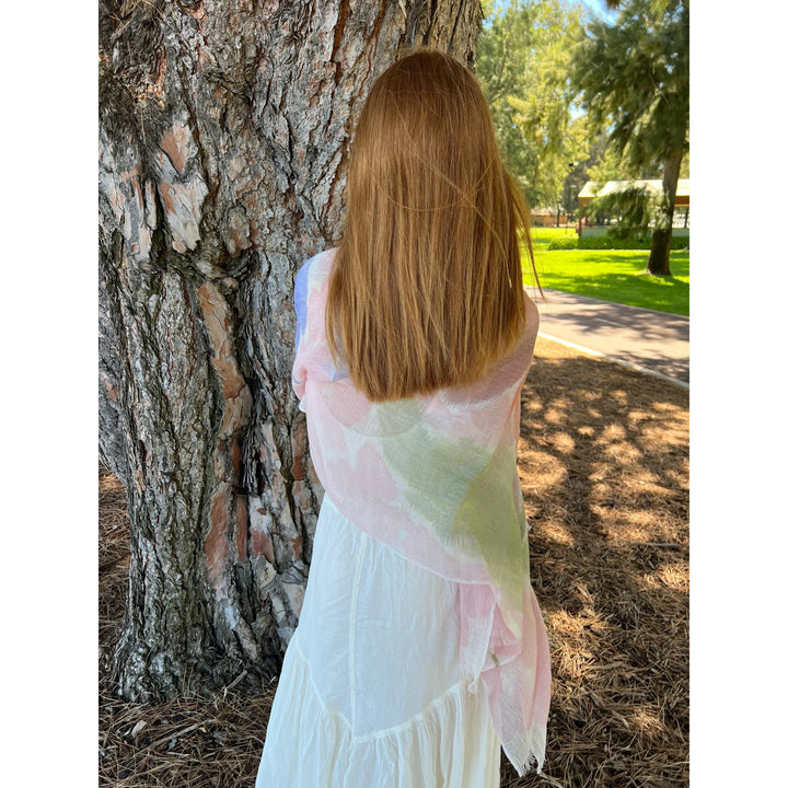 Scarves Australia Linen Scarves ⭐️ Linen Scarf Pastel Multicoloured