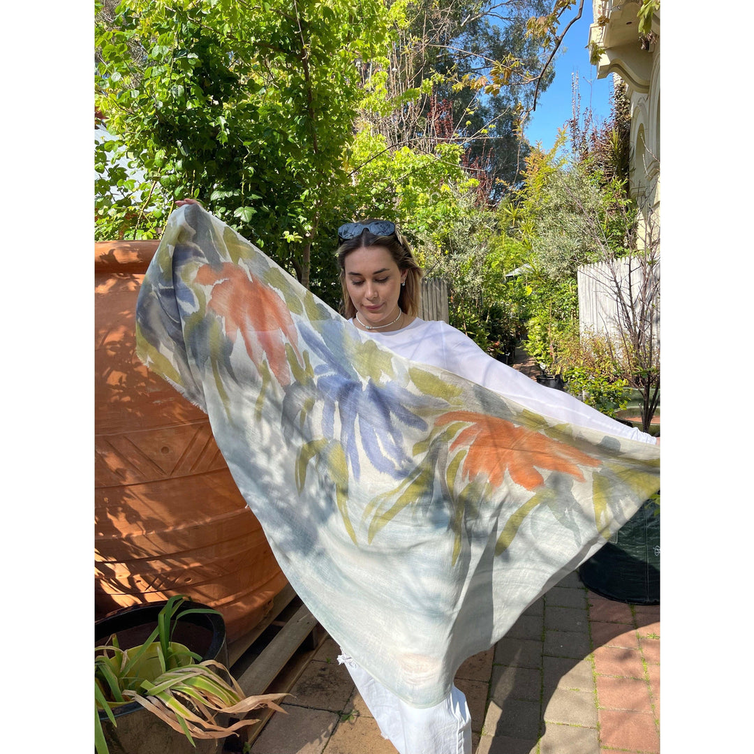 Scarves Australia Linen Shawl - Handmade Luxury Scarf