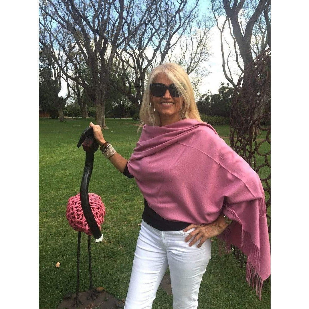 Scarves Australia Luxury Scarves Dusky Pink Pashmina Cashmere - Pre- Order Now!