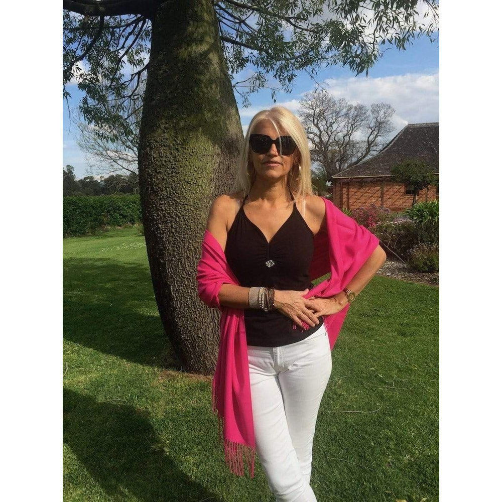Scarves Australia Luxury Scarves Hot Pink Pashmina Cashmere Scarf