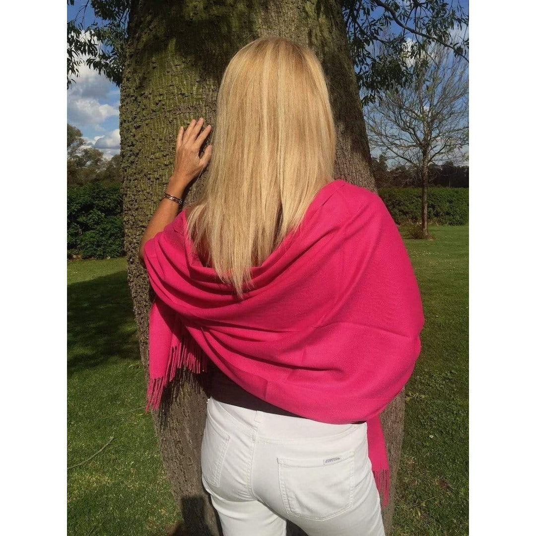 Scarves Australia Luxury Scarves Hot Pink Pashmina Cashmere Scarf