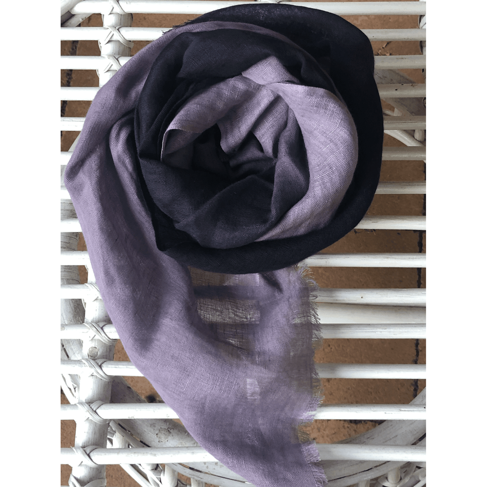 Scarves Australia Luxury Scarves Linen Scarf Charcoal Smokey Lilac