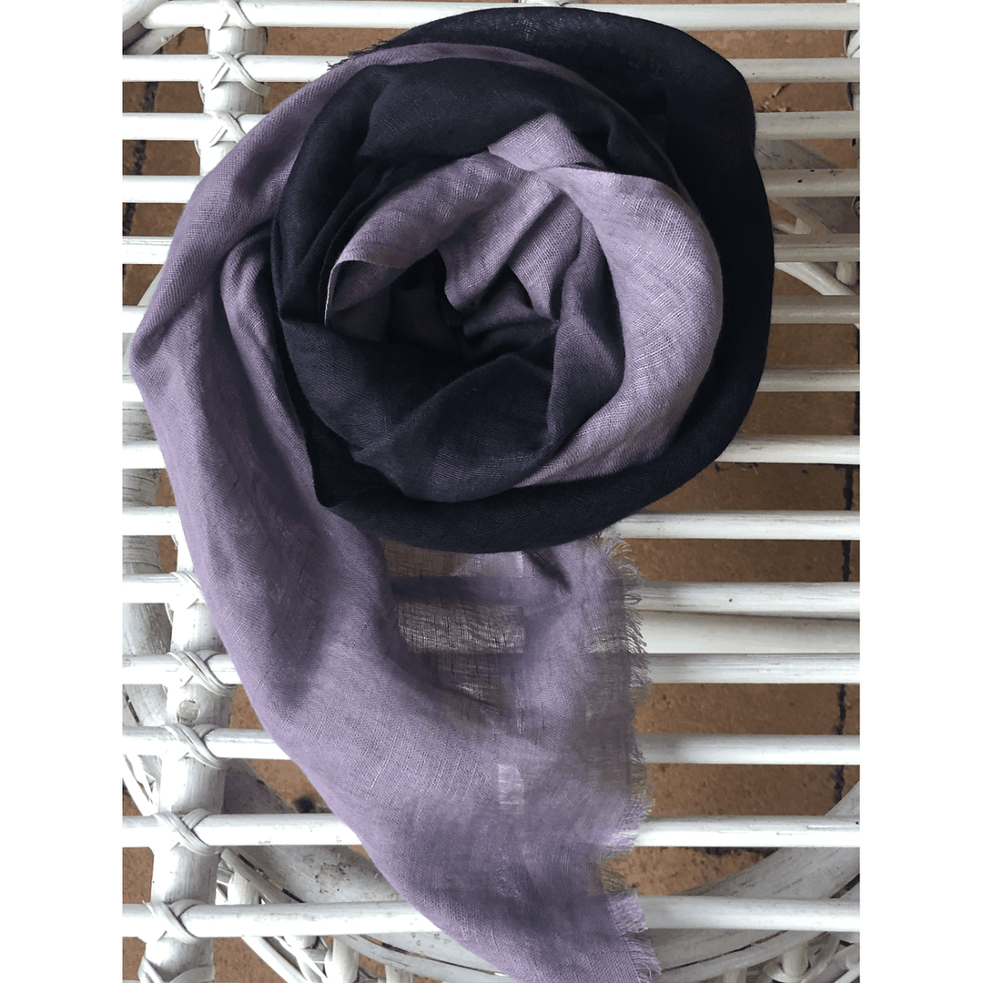 Scarves Australia Luxury Scarves Linen Scarf Charcoal Smokey Lilac