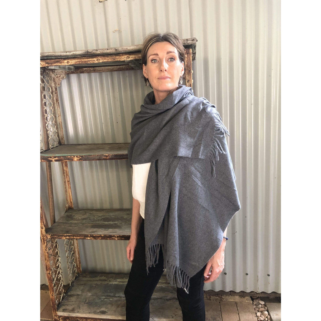 Scarves Australia Luxury Scarves Mid Grey Pashmina Cashmere