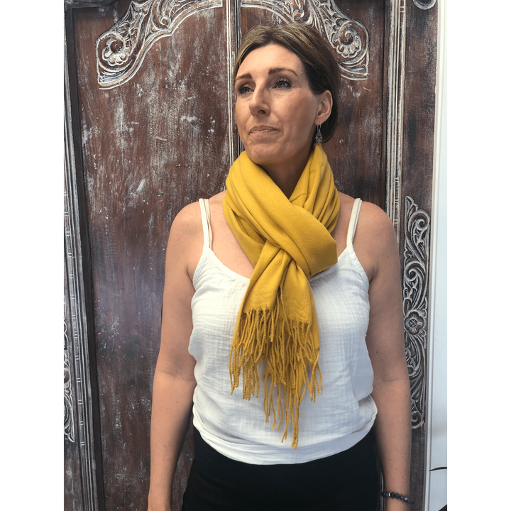 Scarves Australia Luxury Scarves Mustard Yellow Pashmina Scarf