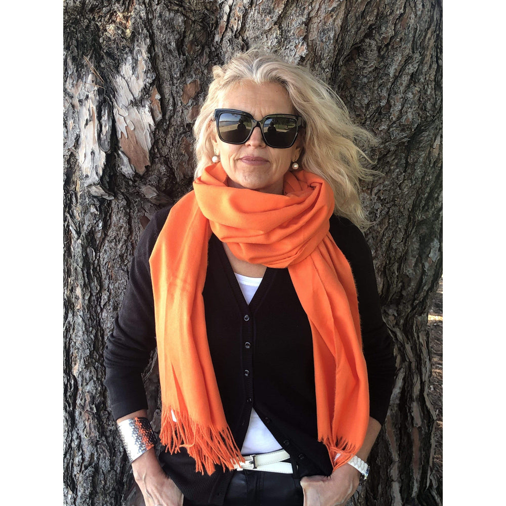 Scarves Australia Luxury Scarves Orange Mandarin Pashmina Scarf Shawl