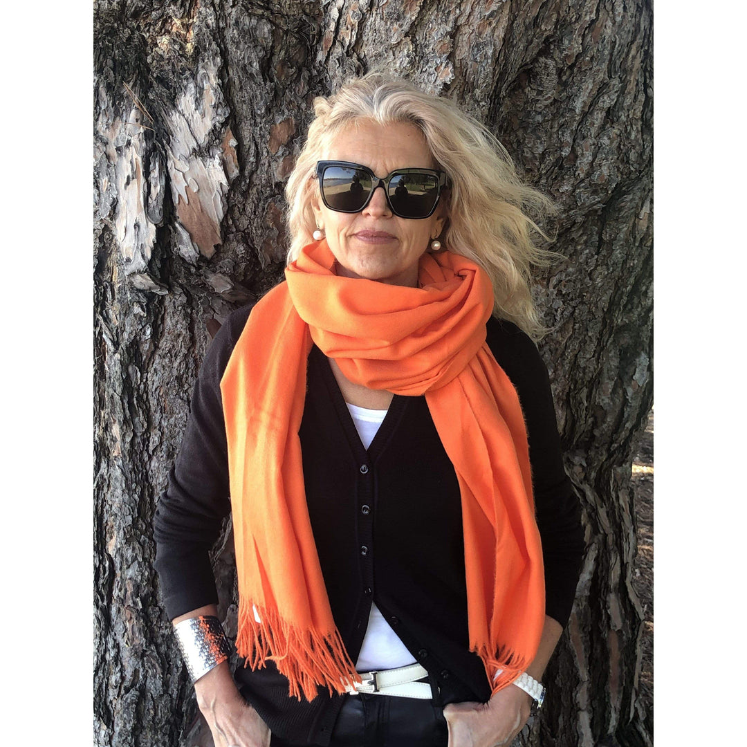 Scarves Australia Luxury Scarves Orange Mandarin Pashmina Scarf Shawl
