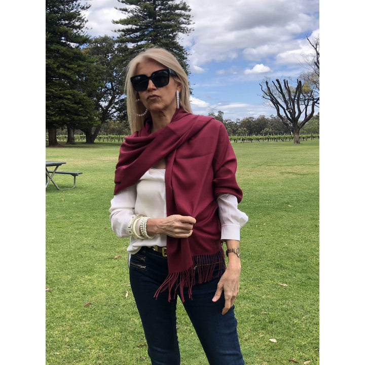 Scarves Australia Luxury Scarves Pashmina Red Cashmere Shawl Scarf