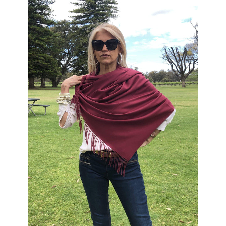 Scarves Australia Luxury Scarves Pashmina Red Cashmere Shawl Scarf