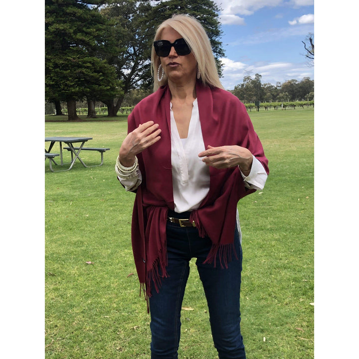 Scarves Australia Luxury Scarves Pashmina Red Cashmere Shawl Scarf