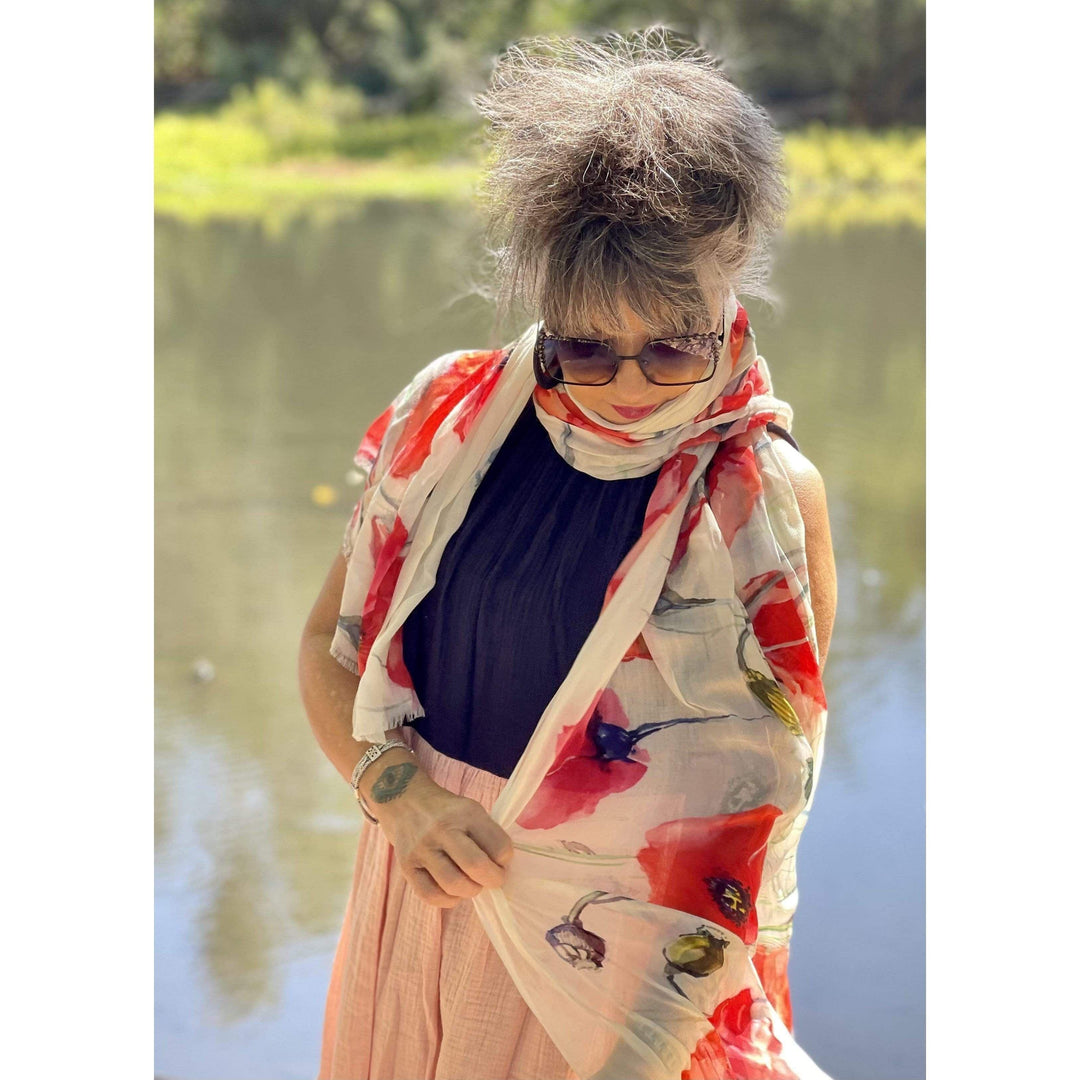 Scarves Australia Luxury Scarves Poppy Scarf Bloom Deluxe