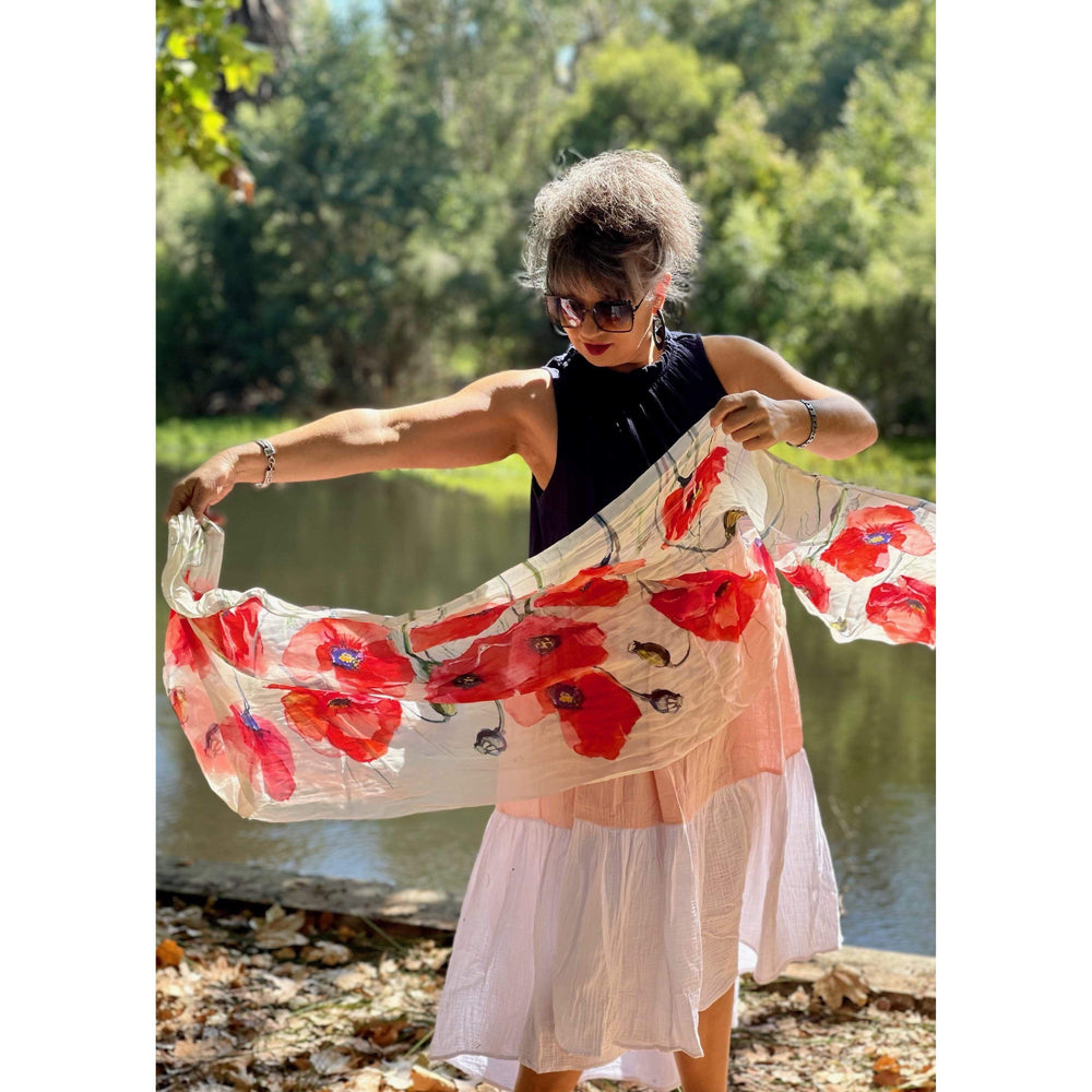 Scarves Australia Luxury Scarves Poppy Scarf Bloom Deluxe