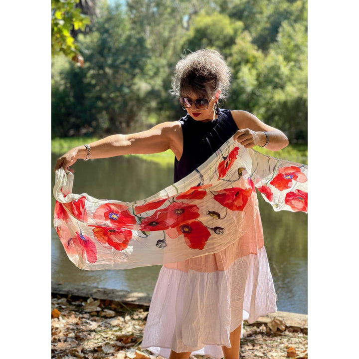 Scarves Australia Luxury Scarves Poppy Scarf Bloom Deluxe