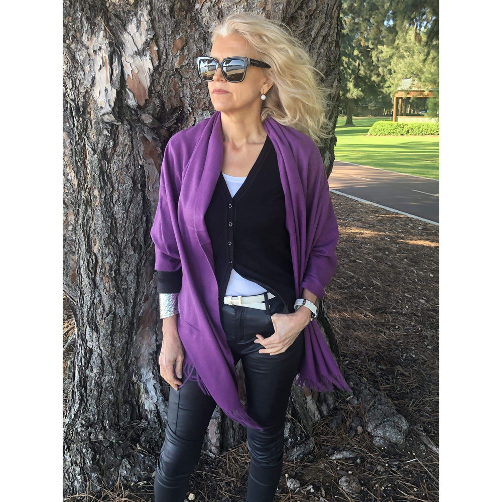Scarves Australia Luxury Scarves Purple Pashmina Shawl