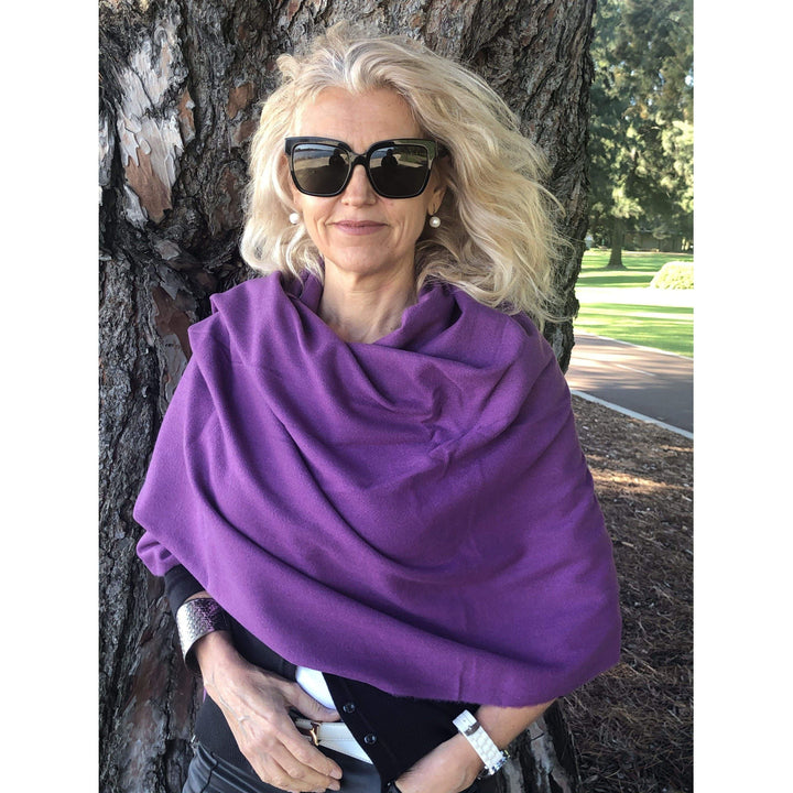 Scarves Australia Luxury Scarves Purple Pashmina Shawl