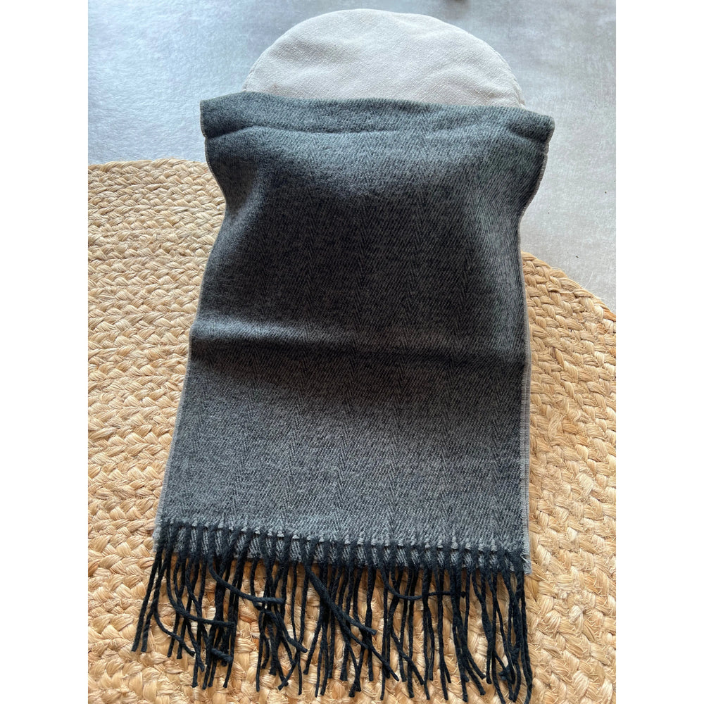 Scarves Australia Mens Scarves Mens Scarf-Cashmere Wool-Unisex Scarf - Charcoal Grey