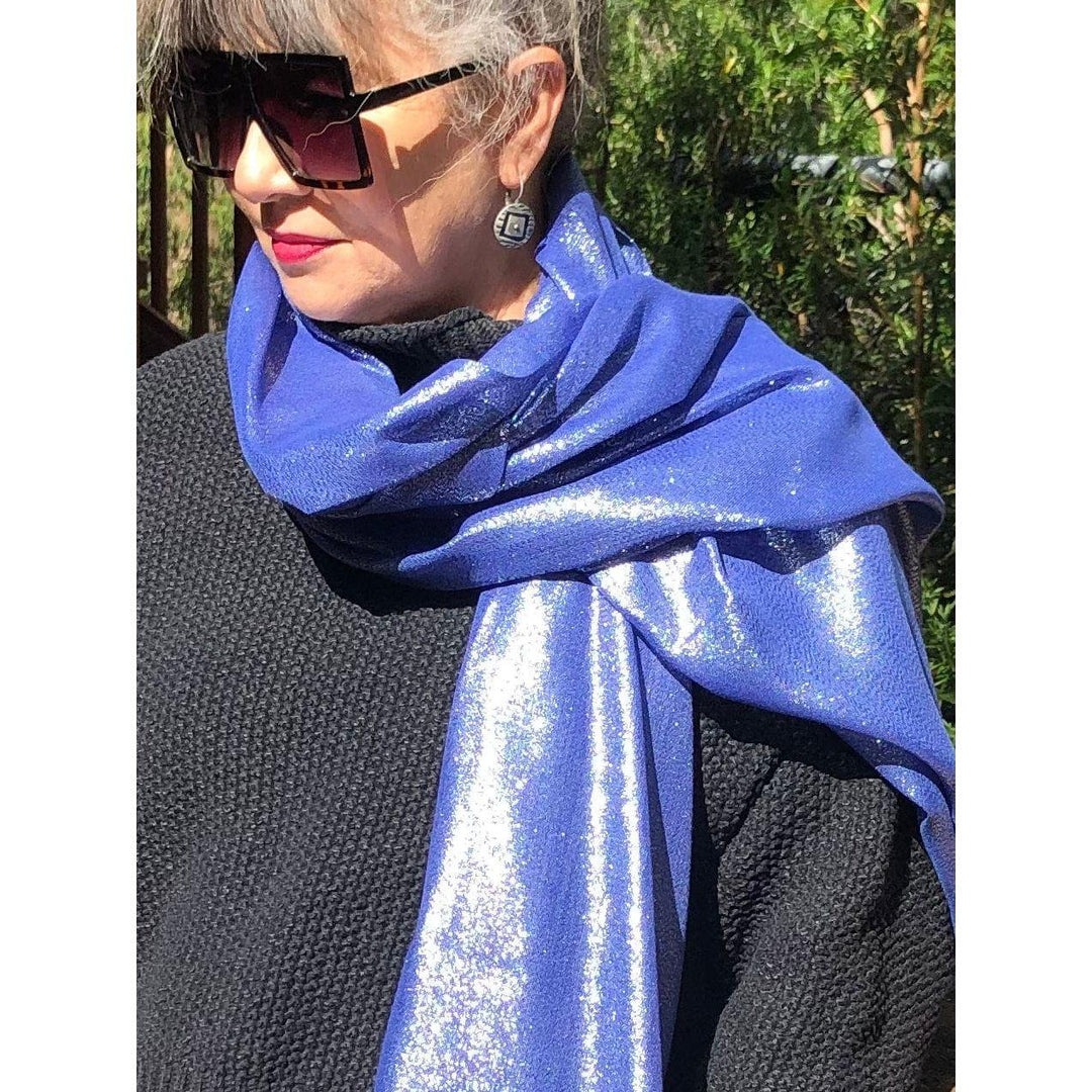 Scarves Australia Metallic Scarf - Rich Lavender - Glamour Shawl