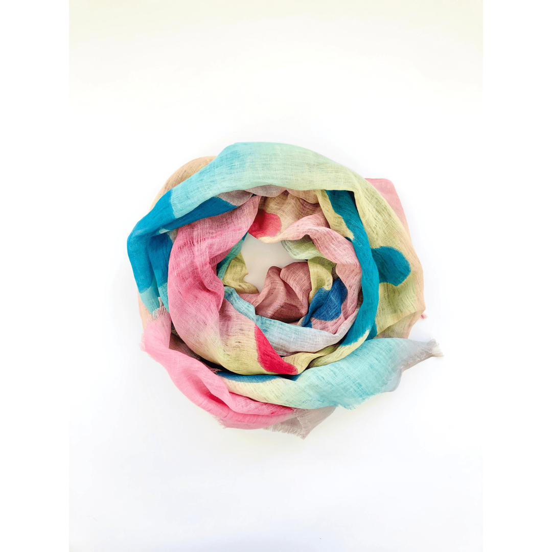 Scarves Australia Scarves & Shawls Cotton Linen Scarf - Floral Scarf Multicoloured