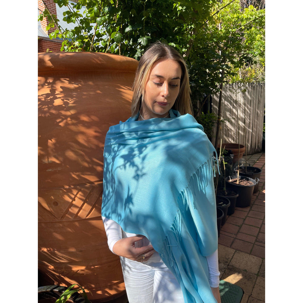 Scarves Australia Scarves & Shawls Lightweight Shawl - Light Blue