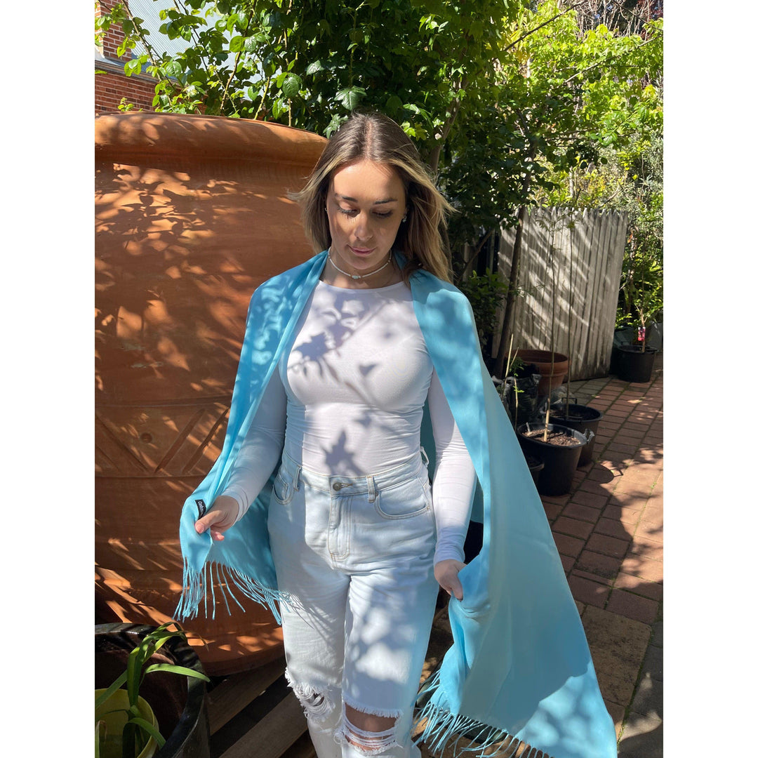 Scarves Australia Scarves & Shawls Lightweight Shawl - Light Blue