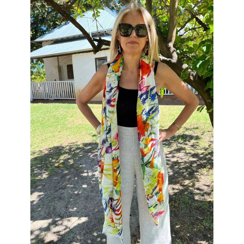 Scarves Australia Scarves & Shawls Multicoloured Scarf - Floral Scarf Modal