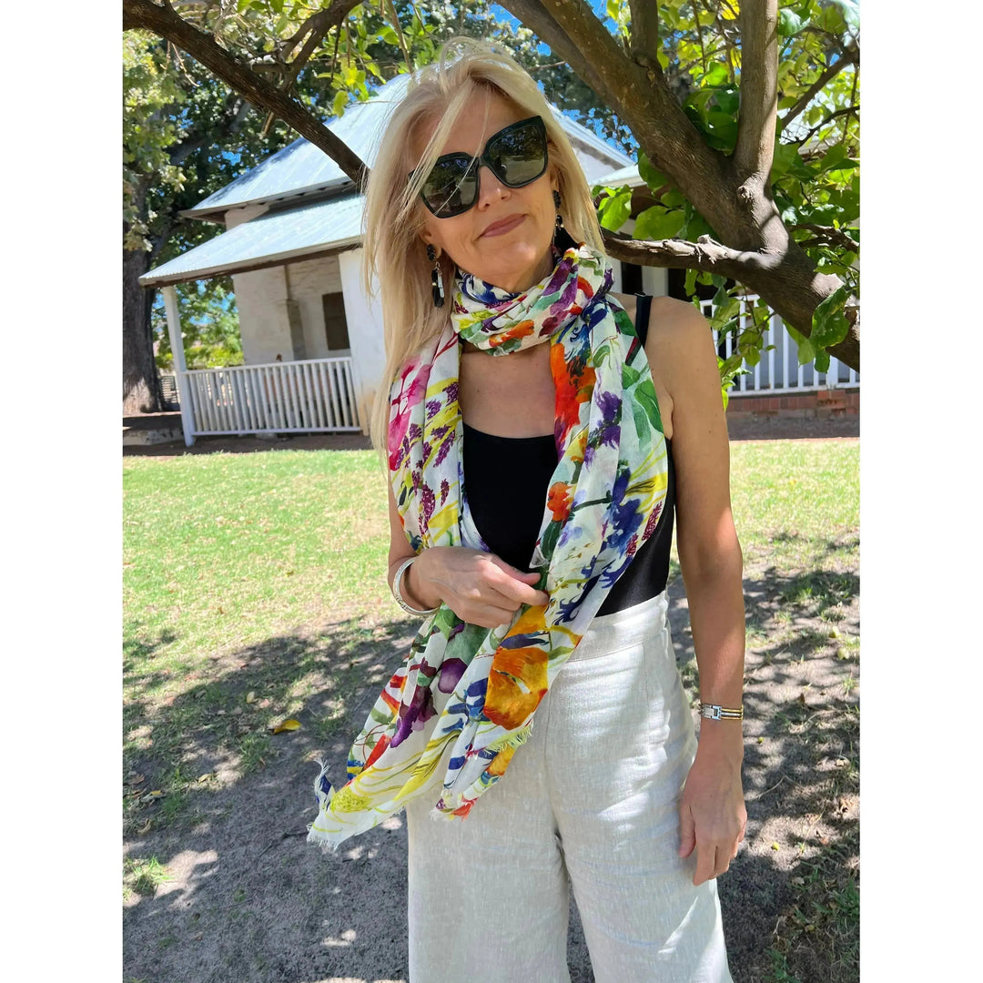 Scarves Australia Scarves & Shawls Multicoloured Scarf - Floral Scarf Modal