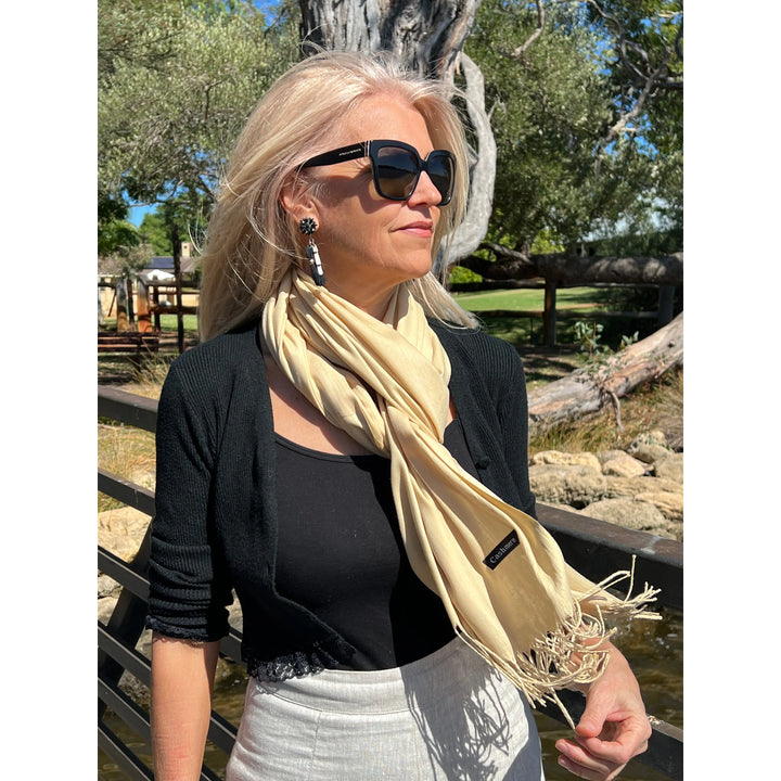 Scarves Australia Scarves & Shawls Pashmina Shawl Lightweight - Golden Sand