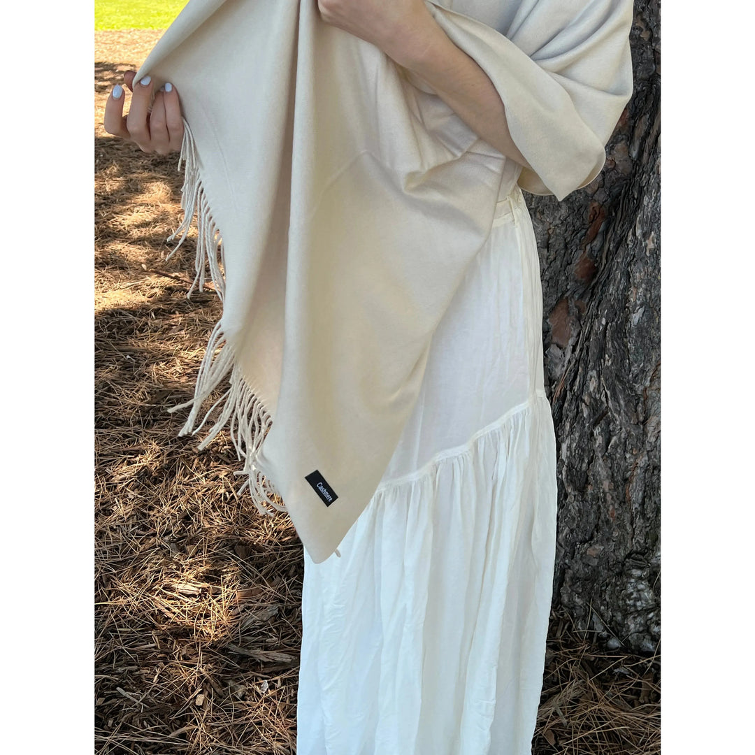 Scarves Australia Scarves & Shawls Pashmina Shawl - Soy Bean - Classic Scarf Plain
