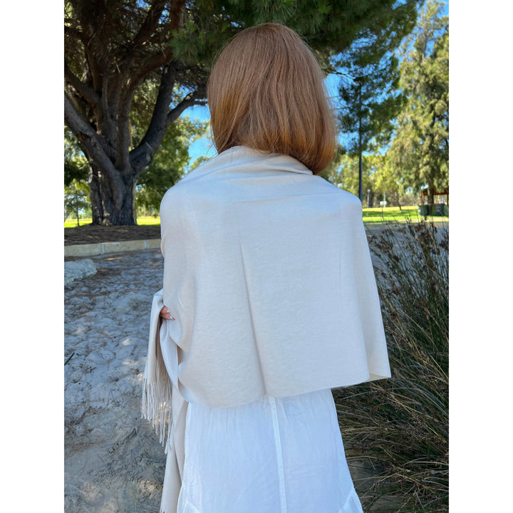 Scarves Australia Scarves & Shawls Pashmina Shawl - Soy Bean - Classic Scarf Plain