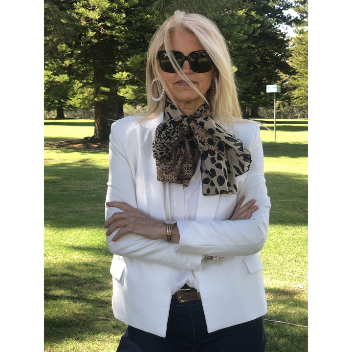 Scarves Australia Silk Scarves Scarf  Animal Print Leopard Animal Print - Short scarf